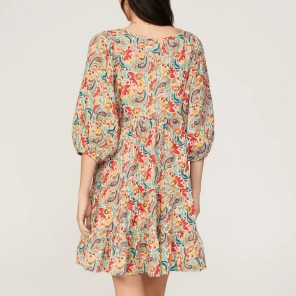 Marine layer floral mini dress women's Boho Style - Picture 4 of 9